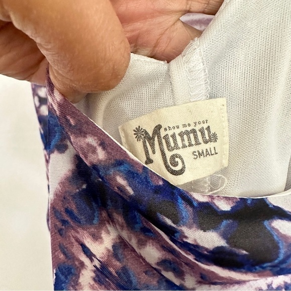 Show Me Your Mumu Women's Kiersten Purple Haze V Neck Sleeveless Maxi Dress sz S - Picture 8 of 14